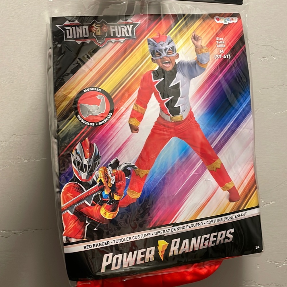 Halloween kids costume brand new Dino Fury power rangers